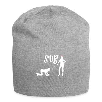 Femdom Dominatrix Sub SM lustige humor t-shirt - Jersey-Beanie - Grau meliert - Vorne
