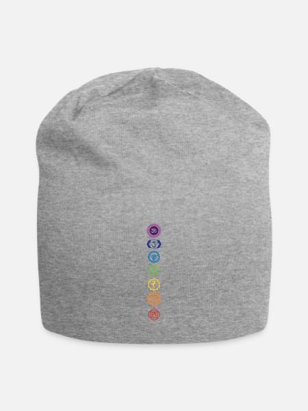 Utilisateurs aimant Chakra Sacred Symbol Gift Idea - Bonnet en jersey - gris chiné