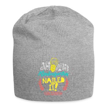 Kindergarten Nailed It Clark Elementary - Jersey Beanie - heather grey - Front