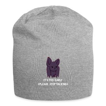Bat - bat T-shirt - morning muffle - Jersey Beanie - heather grey - Front