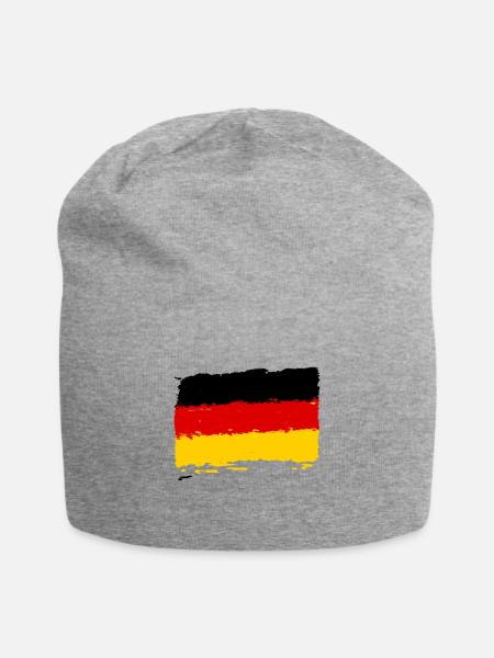 Germany flag - German flag - Jersey Beanie - heather grey