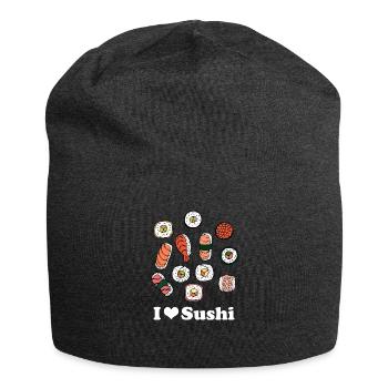Sushi I Love Sushi Asian Cuisine Fast Food - Jersey Beanie - charcoal grey - Front