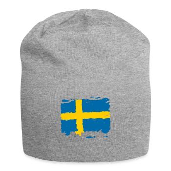 Drapeau Sverige - Drapeau de la Suède - Drapeau de la Suède - Bonnet en jersey - gris chiné - Devant
