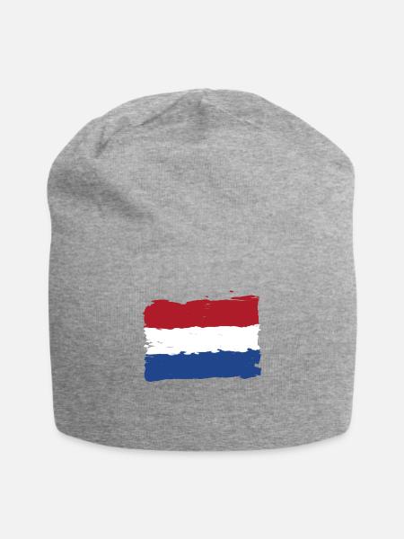 Nederland vlag - Niederlande Flagge - Netherlands - Jersey-Beanie - Grau meliert