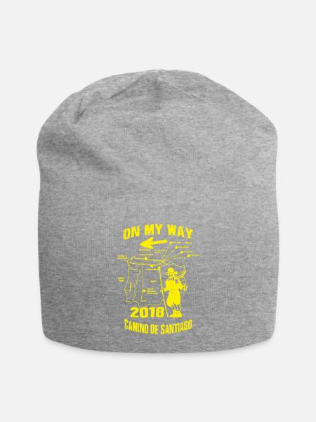 PILGER Jakobsweg 2018 Camino de Santiago Weg Route - Jersey-Beanie - Grau meliert