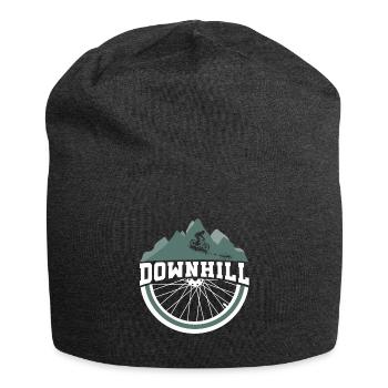 Downhill Fahrrad Slopestyle Sprünge Dreck - Jersey-Beanie - Anthrazit - Vorne