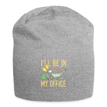 Garden I will be in my office - Jersey Beanie - heather grey - Front
