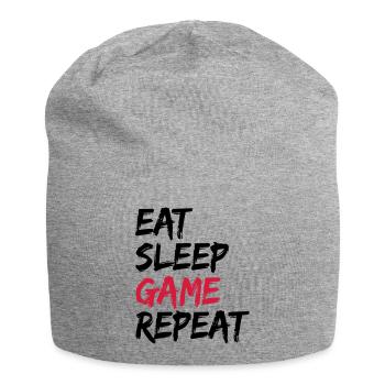 Manger dormir dormir répéter cadeau - Bonnet en jersey - gris chiné - Devant