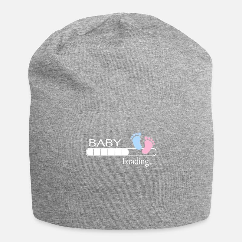 Baby loading Mama Schwanger Mutter Mom Geschenk - Jersey-Beanie - Grau meliert