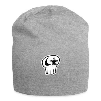 Skull Totenkopf Stern Mond Rock Punk-rock shirt - Jersey-Beanie - Grau meliert - Vorne
