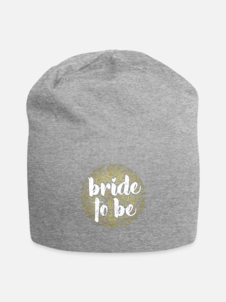Braut als Design geschenk - Jersey-Beanie - Grau meliert