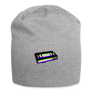 VHS Glitch Vaporwave Aesthetic Retro 90er Kind - Jersey-Beanie - Grau meliert - Vorne