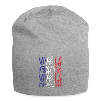Long live France, long live the Republic gift - Jersey Beanie - heather grey - Front