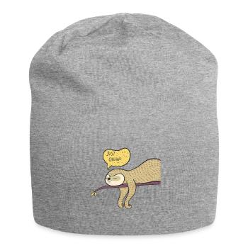 Lustiges Shirt - Jersey-Beanie - Grau meliert - Vorne
