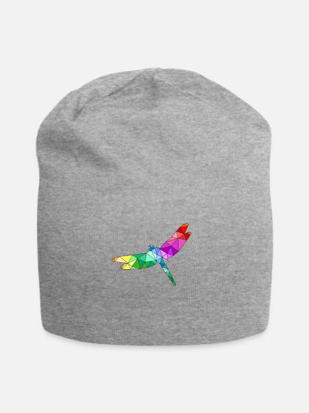 Libelle Polygon Flieger Drache - Jersey-Beanie - Grau meliert