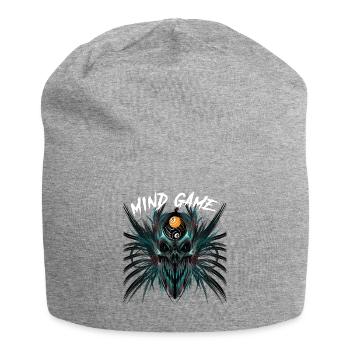 Billard Pool Skull 8-Ball 9-Ball-Shirt für Männer - Jersey-Beanie - Grau meliert - Vorne