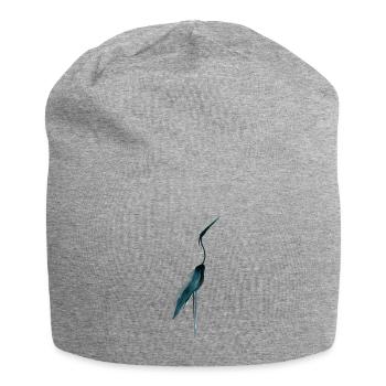 Geschenkidee Hebamme - Jersey-Beanie - Grau meliert - Vorne