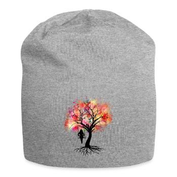 Colorful tree - Jersey Beanie - heather grey - Front