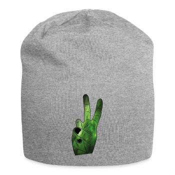 Peace sign - Jersey Beanie - heather grey - Front