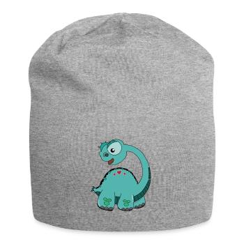 dinosaure - Bonnet en jersey - gris chiné - Devant