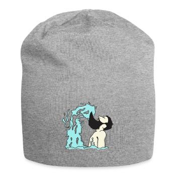 Vague barbe - drôles hommes avec cadeau barbe - Bonnet en jersey - gris chiné - Devant