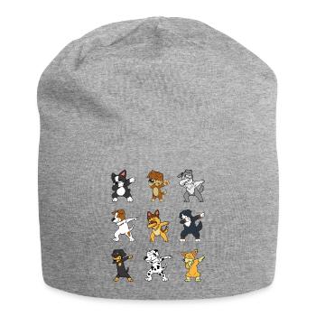 Tamponner Dab Shepherd Dalmatien Teckel Corgi - Bonnet en jersey - gris chiné - Devant