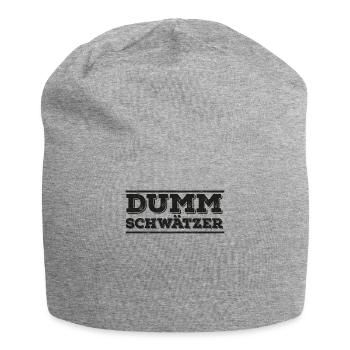 Dummschwätzer - Pfälzer Dialekt - Jersey-Beanie - Grau meliert - Vorne