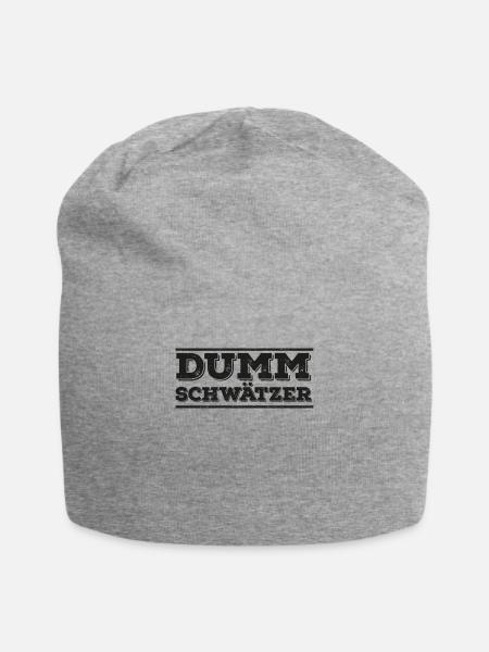 Dummschwätzer - Pfälzer Dialekt - Jersey-Beanie - Grau meliert