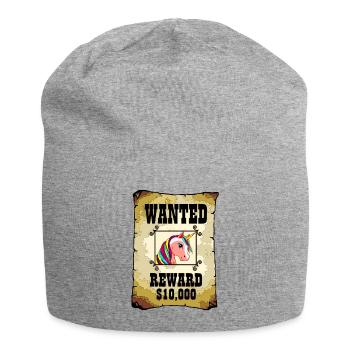 Licorne Unicorn recherché voulait criminel - Bonnet en jersey - gris chiné - Devant