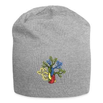 Tree oak forest nature lover branches gift - Jersey Beanie - heather grey - Front