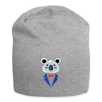 Koala in suit gift - Jersey Beanie - heather grey - Front