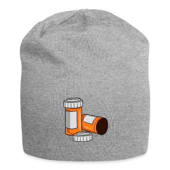 Medizin Apotheker Pille Tablette Geschenk - Jersey-Beanie - Grau meliert - Vorne