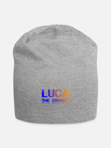 Mein Name ist Luca T-Shirt Vorname Kind - Jersey-Beanie - Grau meliert
