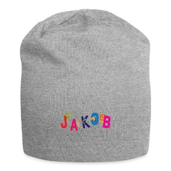 Je m'appelle Jacob T-Shirt Prénom Enfant - Bonnet en jersey - gris chiné - Devant
