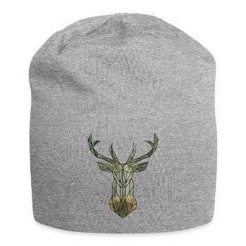 Hirsch Mosaik - Jersey-Beanie - Grau meliert - Vorne