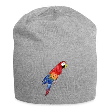 Perroquet Ara - Ara perroquet - Bonnet en jersey - gris chiné - Devant