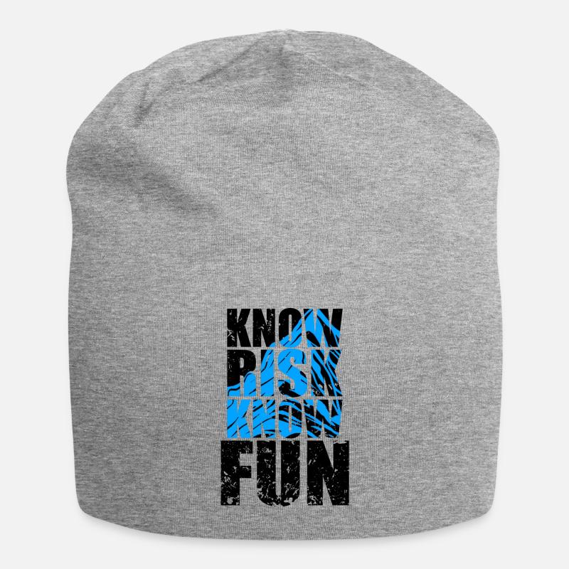 Know Risk know fun motto - Jersey Beanie - heather grey