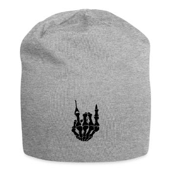 Squelette à bascule T-shirt Rock Guitar Fans Tee - Bonnet en jersey - gris chiné - Devant