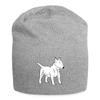 Bullterrier - Jersey-Beanie - Grau meliert - Vorne