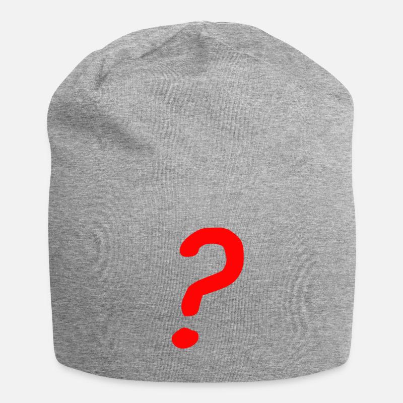Fragezeichen - Jersey-Beanie - Grau meliert