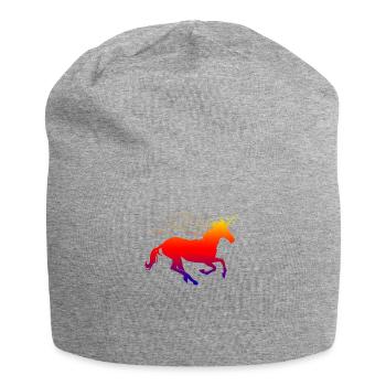 Licorne pétillante - Bonnet en jersey - gris chiné - Devant