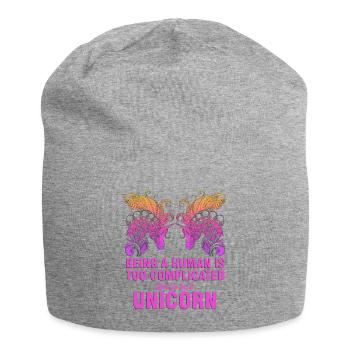 Il est temps d'être une licorne - Bonnet en jersey - gris chiné - Devant