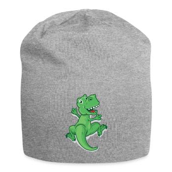 Climb Dino - Jersey Beanie - heather grey - Front