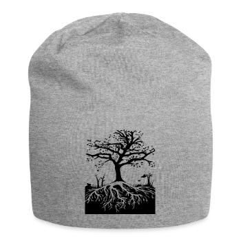 Arbre de vie Arbre chanceux, espoir - Bonnet en jersey - gris chiné - Devant