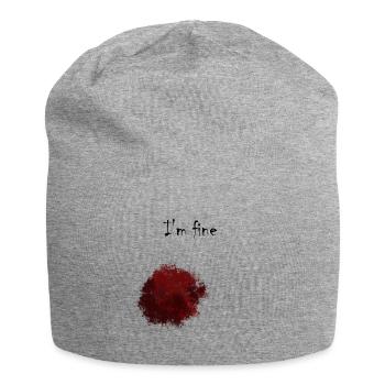 I'm fine - Jersey-Beanie - Grau meliert - Vorne