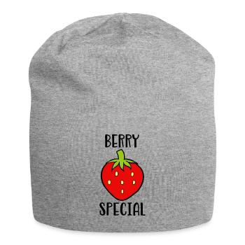 Berry Special - Jersey Beanie - heather grey - Front