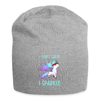 Je ne transpire pas I Sparkle Unicorn Gym Workout - Bonnet en jersey - gris chiné - Devant