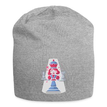 Chess queen lady chess player - Jersey Beanie - heather grey - Front