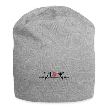 Garten - Jersey-Beanie - Grau meliert - Vorne