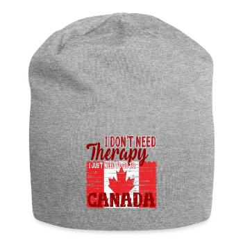 I do not need Therapy - Go to Canada - Jersey Beanie - heather grey - Front